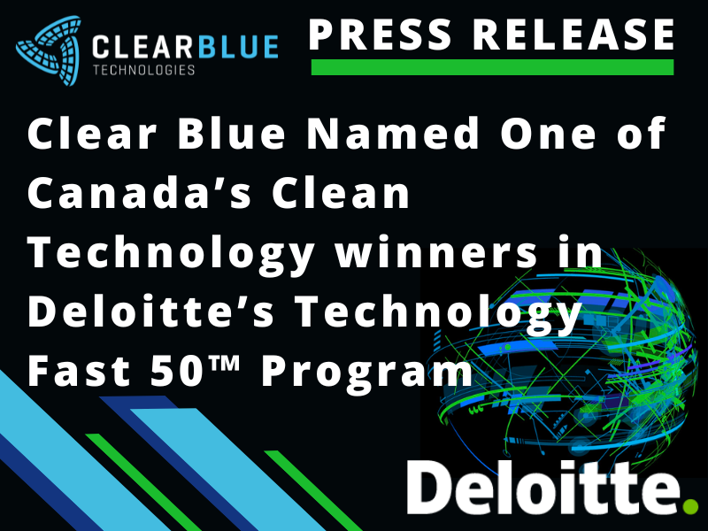 Clear Blue Named One of Canada’s Clean Technology winners in Deloitte’s ...
